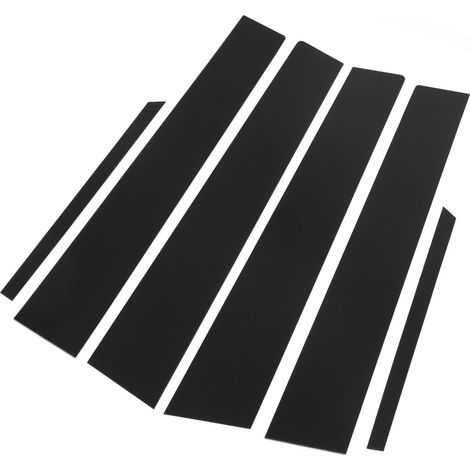 Lot de 6 moulures de vitres latérales de portière de voiture, autocollant pour montant B, noir brillant, moulures de remplacement pour Corolla 2009-2013 (1/5)