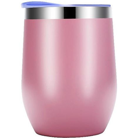 Tasse coquille d'œuf, tasse isotherme double paroi en acier inoxydable rose (1/5)