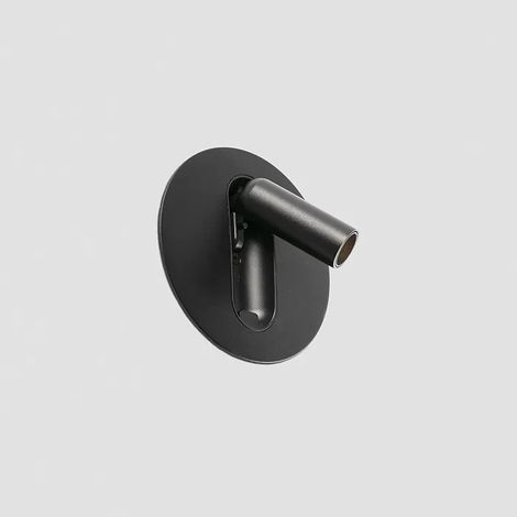 Lettore murale orientabile nero TIMIT con interruttore 62763 (1/3)
