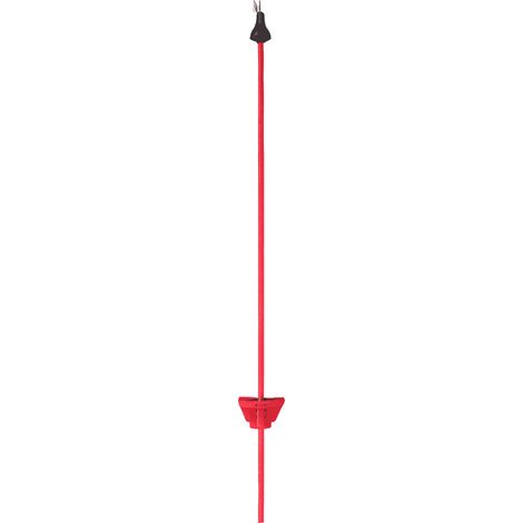 Metal Electric Fence Pigtail Post X25 (102CM Insulator Spring Steel Red Spare Top)