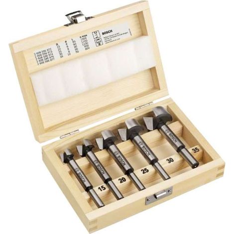Bosch - Set 5 mèches à bois plates Forstner 2607018395