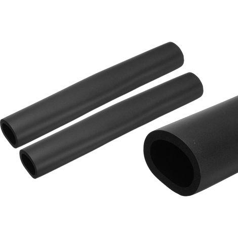 2pcs Tubes d'Isolation de Tuyaux 25cm/10", Isolant Tuyau Caoutchouc en Mousse, Conduits Isolants ID 28mm OD 38mm pour Support Poignée Chauffage Tube Climatisation, Noir (1/5)