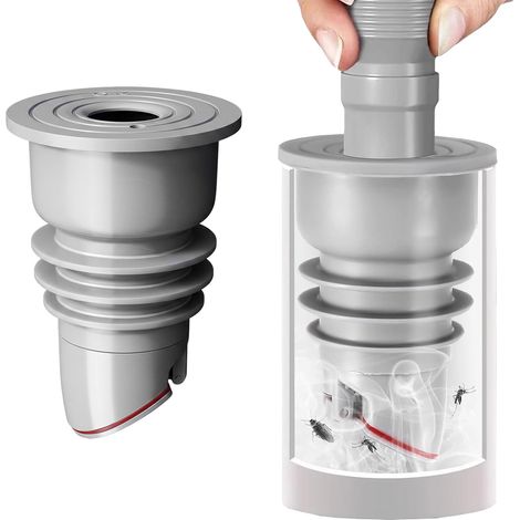 Bouchon Anti Odeur Machine à Laver, Clapet Anti Retour pour Tuyau d'Évacuation 35-40mm, Joint d'Étanchéité Canalisation avec Valve de Fermeture pour Cuisine et Salle de Bain (1 Pièce) (1/5)
