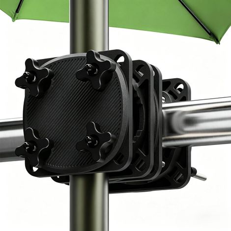 Support de Parasol SunnyGuy 2.0 - Base Universelle et Compacte - Remplace Le Pied de Parasol pour Balcon - Coloris Noir (1/5)