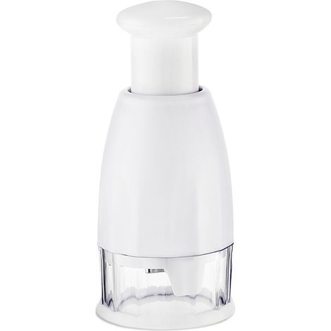 Hachoir Manuel - Lame En Acier Inoxydable - Pour Hacher Herbes Fines Oignons Ail - Avec Couvercle Et Récipient De Stockage - 1 Pièce (1/5)