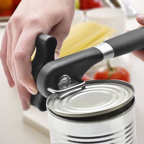 Ouvre-boîte Professionnel Ouvre-bouteille Manuel en Acier Décapsuleur Facile à Ouvrir Les Boîtes de Conserve avec Bouton Rotatif (1/3)