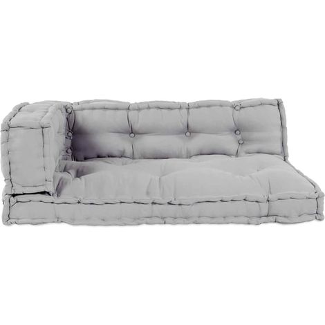 Coussin d'extérieur，Coussin de canapé sur palette Gris tissu CFW379480 (1/5)