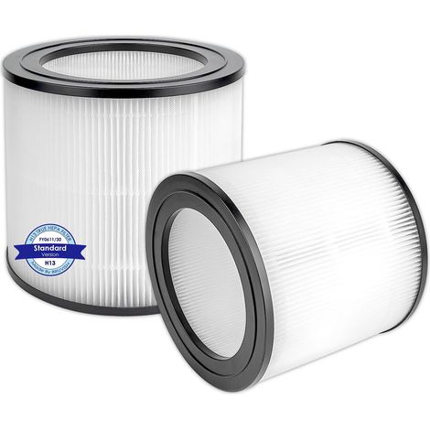 Packung mit 2 Ersatz-HEPA-Filtern FY0611/30 kompatibel mit Philips Luftreinigern der Serie 600, AC0650/10, AC0651/10, AC0650, AC0651, HEPA H13 Filter (FY0611/30) (1/5)
