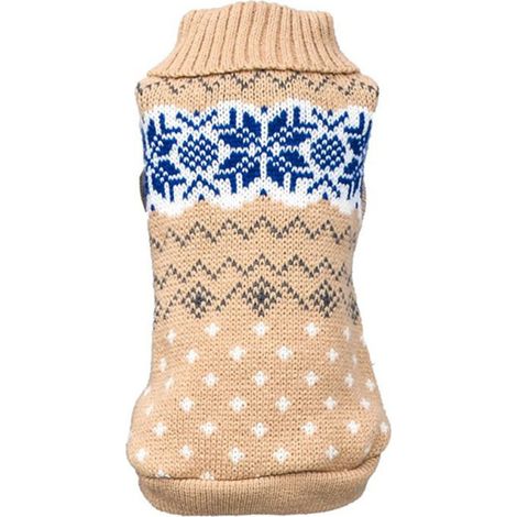 Pull classique doux pour chiens et chats avec motif de flocon de neige, tailles XS-XXL, vêtements d'hiver chauds pour petits, moyens et grands animaux domestiques S (1/5)