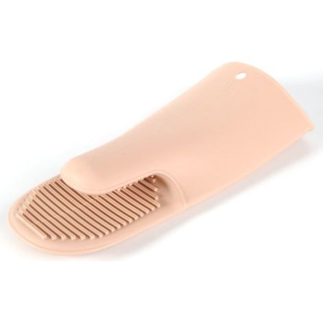 Guanti da forno a microonde, rosa, resistenti al calore, guanti da cucina in silicone isolante per cuocere al forno, grigliare e friggere ad aria, impugnatura antiscivolo, lavabili in lavastoviglie (1