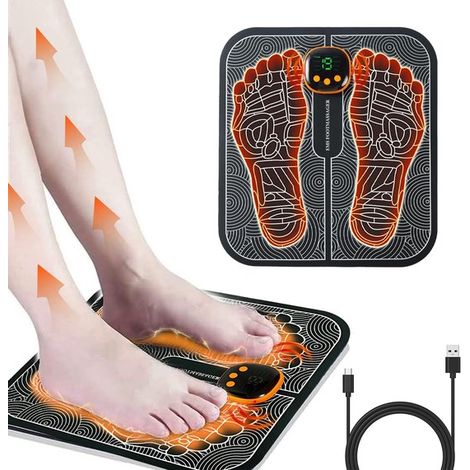 Appareil de massage des pieds - Massage des pieds pour la circulation sanguine - Massage des pieds pour soulager la neuropathie - Électrodes TENS - Améliore le sommeil - Convient pour une utilisation