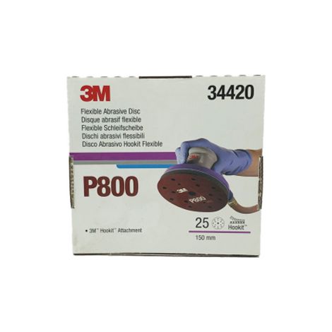 3M 34420 FLEXIBLE ABRASIF P800 25 PIECES DISCS