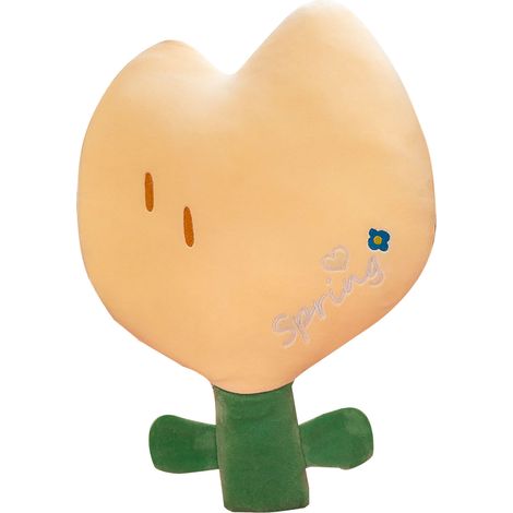 Oreiller fleuri, simulation, mignon, dessin animé, poupée fleur, oreiller en peluche, jaune, taille L (1/5)
