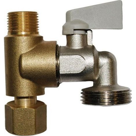 Schnellwasserzulaufset für Waschmaschinen – FM12x17-Anschluss mit 20x27-mm-Auslass – Kompatibel mit allen Modellen (1/4)