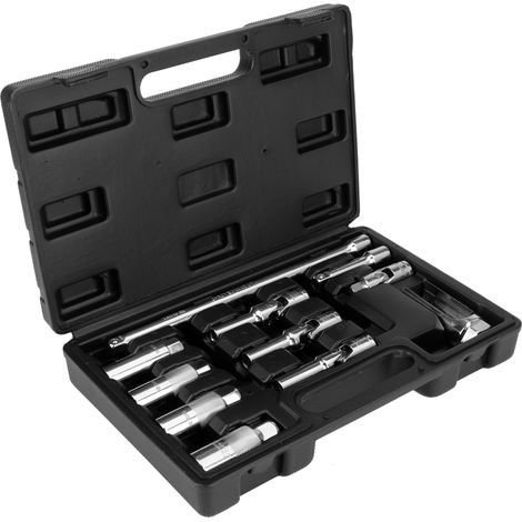 Jeu de douilles pour bougies de préchauffage, bougies d'allumage et sondes lambda 3/8", 8 - 22 mm
