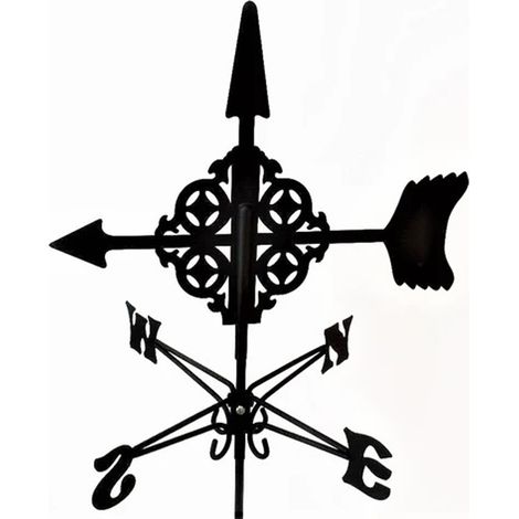 Traditional Weathervane Arrow - Steel - L39 x W41 x H83 cm - Black