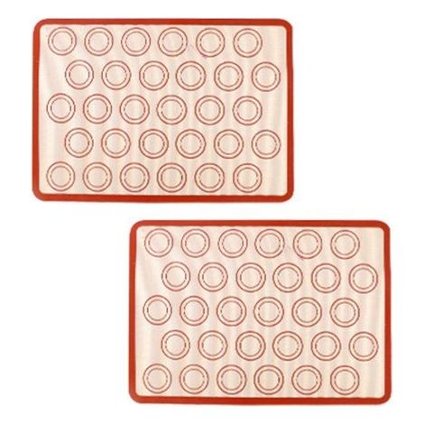 Tapis de cuisson en Siliconen pour macarons - 42 x 29,5 cm - Tapis antiadhésif - Antidérapant - Lavable - Réutilisable - Pour la fabrication de pain d'épices/gâteaux/pains - Plaque de cuisson en silic (1/5)