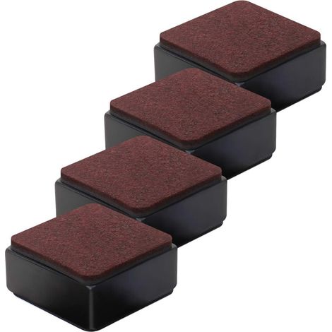 Rehausseur de Meuble - Hauteur 3 cm - Pour Lit Canapé Armoire Chaise - En Acier au Carbone avec Adhésif - Lot de 4 (1/5)