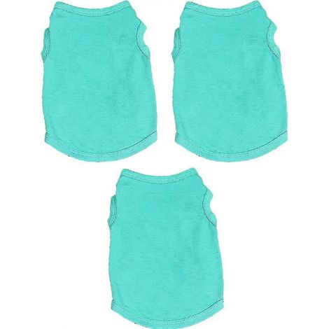 Ropa para mascotas, ropa básica, conjunto de 3 piezas para cachorros: chaleco, camiseta, sin mangas. (1/5)