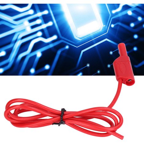 Testkabel (Stecker-Stecker) mit 4 mm Sicherheitsbananenstecker J.70016 (rot) (1/5)