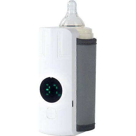 Chauffe-biberon portable rechargeable sans fil avec contrôle de la température, idéal pour les voyages et la maison. (1/5)
