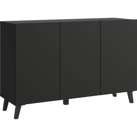 Aparador Levtive 102, Grafito, 76x120cm, Número de puertas: 039cm, Aglomerado laminado