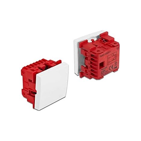 DELOCK EASY 45 INTERRUPTEUR À BASCULE 2 PÔLES BLANC 45 X 45 MM 81360