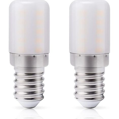 Ampoule LED E14 Pour Réfrigérateur Hotte Et Machine À Coudre 3 W 2700 K Blanc Chaud 300 Lm Remplace Halogène 30 W Lot De 2
