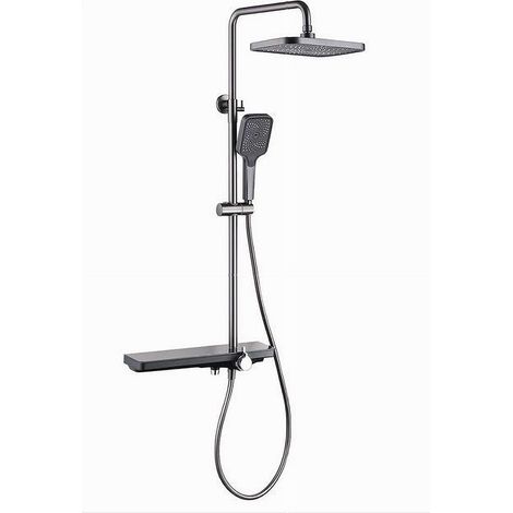 Cleafe - Set Colonna Doccia Saliscendi Con Miscelatore Rubinetto Soffione Doccetta 87348 -