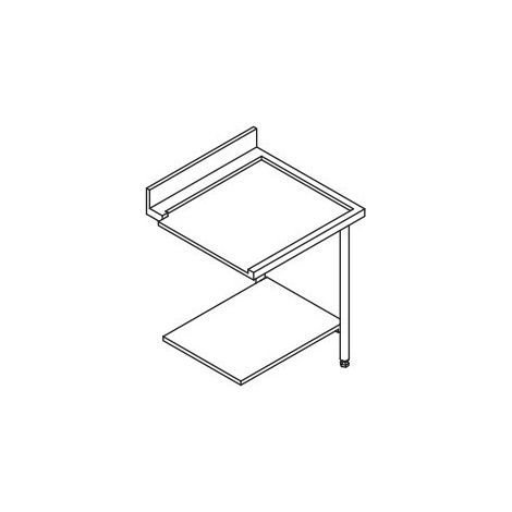 Table entrée/sortie pour machines à paniers 50 x 50 cm ou 60 x 50 cm