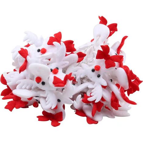 Guirlande Lumineuse Led - Figurines En Peluche Noel - Pour Arbre De Noel Salon Fete - Set De 1