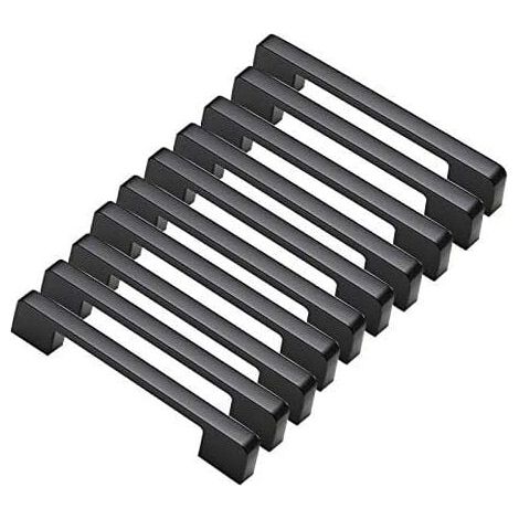 10pcs poignées de porte noir en Alliage de Aluminium Poignées T Bar Bâton Cuisine Armoire Entraxe de Trous 160mm (1/5)