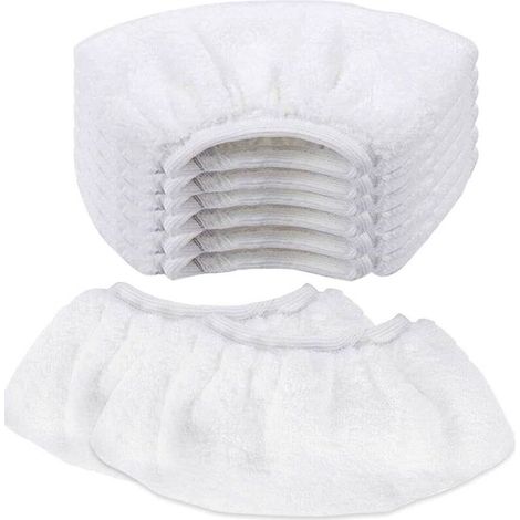8 PCS Nettoyage à la Vapeur en Microfibre Lingette Balai Vapeur karcher Bonnette Microfibre Chiffon pour Buse à Main Universel Serpillière Remplacement pour Nettoyeur Vapeur SC1 SC2 SC3 SC4 SC5 (1/5)