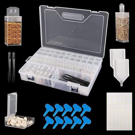 80 Slots Seed Storage Box Seed Box with Self-Adhesive Labels and Tweezers for Tomatoes, Herb Seeds, Vegetables (1/5)