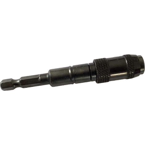 Embout de perceuse magnétique à dégagement rapide, rallonge hexagonale argentée-Black (1/5)