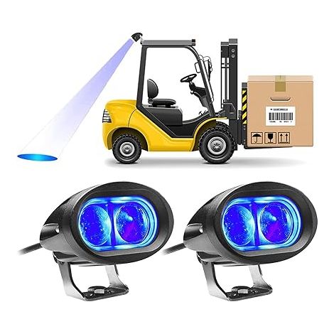 Luce LED blu per carrello elevatore, fari LED per carrello elevatore, proiettore spot blu per fuoristrada, trattore, camion (1/4)