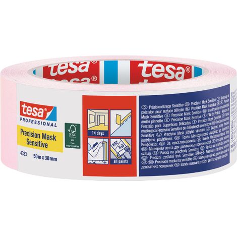 Tesa Precision Masking Tape Sensitive (14 days) Pink - 38mm x 50m