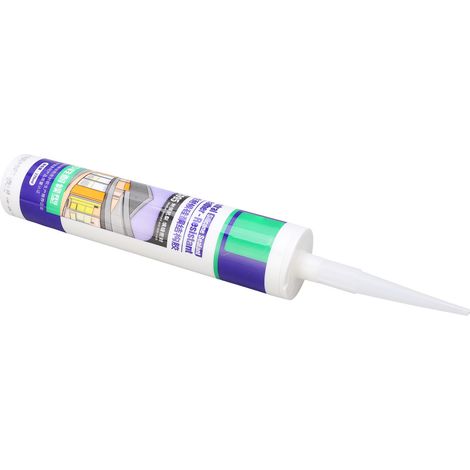Colle à verre neutre EC995 à conditionnement rigide, mastic transparent étanche, silicone de remplissage et d'étanchéité puissant (1/5)