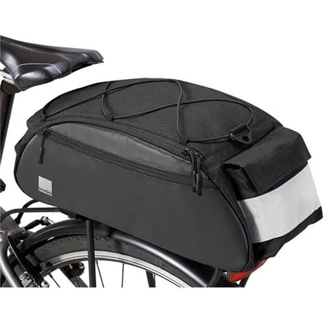 Sacoche de vélo étanche Sacoche de porte-bagages arrière 10L Sacoche de coffre de vélo Sac de rangement de vélo Porte-bagages de vélo pour VTT VTT (Noir)- (1/4)