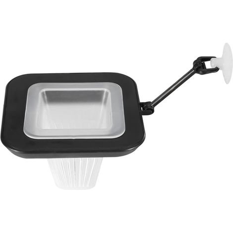 Distributeur de nourriture pour poissons en forme de ver rouge en plastique avec ventouse pour aquarium (1/5)