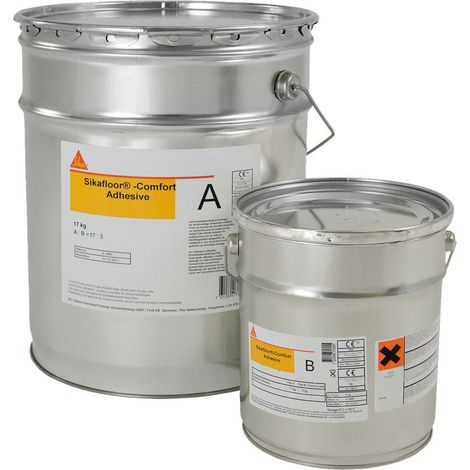 Sikafloor® Comfort Adhesive - Adhesivo de poliuretano bicomponente 100% sólidos - 20 kg Juego A+B Gris claro