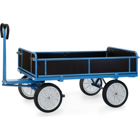 fetra Chariot à plateaux manuels 6455V - charge max. 1000kg pneus pleins (1/5)