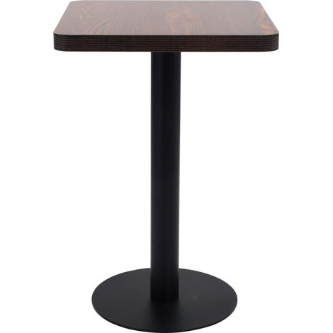 Maison Exclusive - Table de bistro Marron foncé 50x50 cm MDF