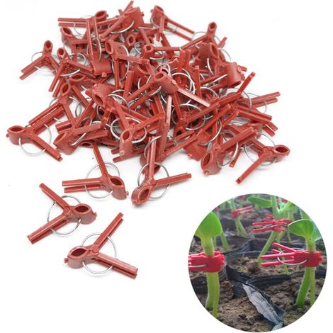 100 Stück Veredelungsclips, Veredelungsclips aus Kunststoff, praktische Gartenpflanzenclips