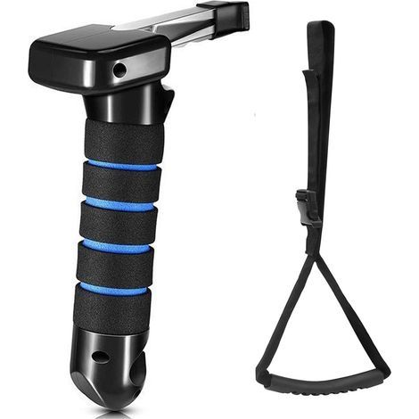 2 PCS Poignée d’Appui Voiture, Poignée de porte de voiture pour personnes âgées, Aide à Mobilité, Poignée de soutien multifonction, Barre D'appui Portable (Bleu) (1/4)