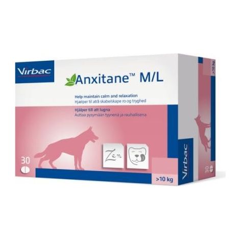 Inconctionn M / L Naturel Relaxant pour animaux de compagnie de 10 kg - 30 comprims