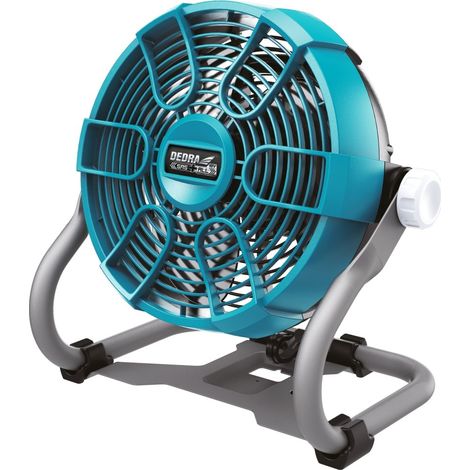 Ventilateur sur pied à batterie 9' 18V 2 vitesses – Vitesse max 2600 tr/min – Angle d'inclinaison réglable – DED7074 – Dedra