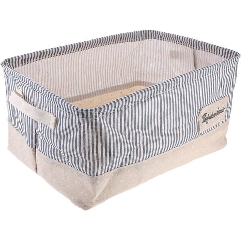 Panier de rangement pliable en tissu, bleu, 35 x 24,5 x 17 cm, transportable, 1 pièce (1/5)