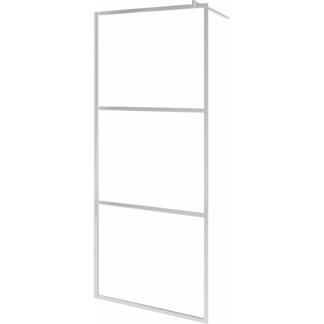 Begehbare Duschwand mit voll mattiertem ESG-Glas 80x195 cm vidaXL