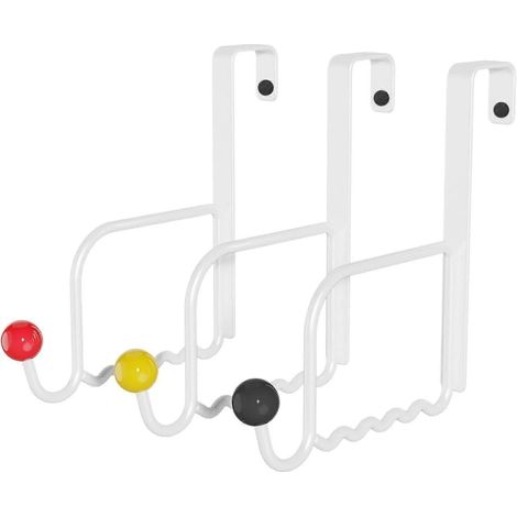 Crochets de porte à suspendre : 3 crochets porte-serviettes en fer avec perles rondes colorées Étagères de rangement à suspendre, porte-chapeaux et écharpes originaux pour chambre (1/5)